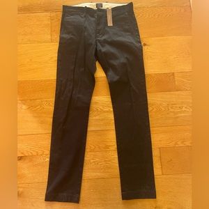 Boys/Mens 28W 32L J Crew Black Stretch Chino pants NWT